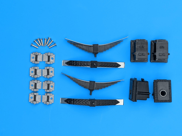 Set of Axleboxes and Working Leaf Springs with Shoes
